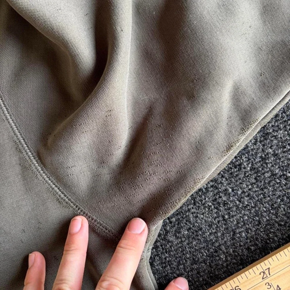 2000s orvis green elbow patch quarter zip
